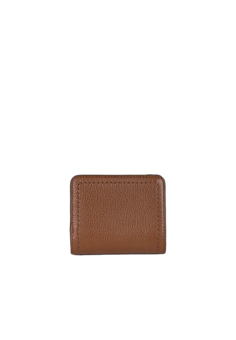 ( AS IS ) Marc Jacobs The Groove Mini Compact Wallet In Cognac S101L01SP21