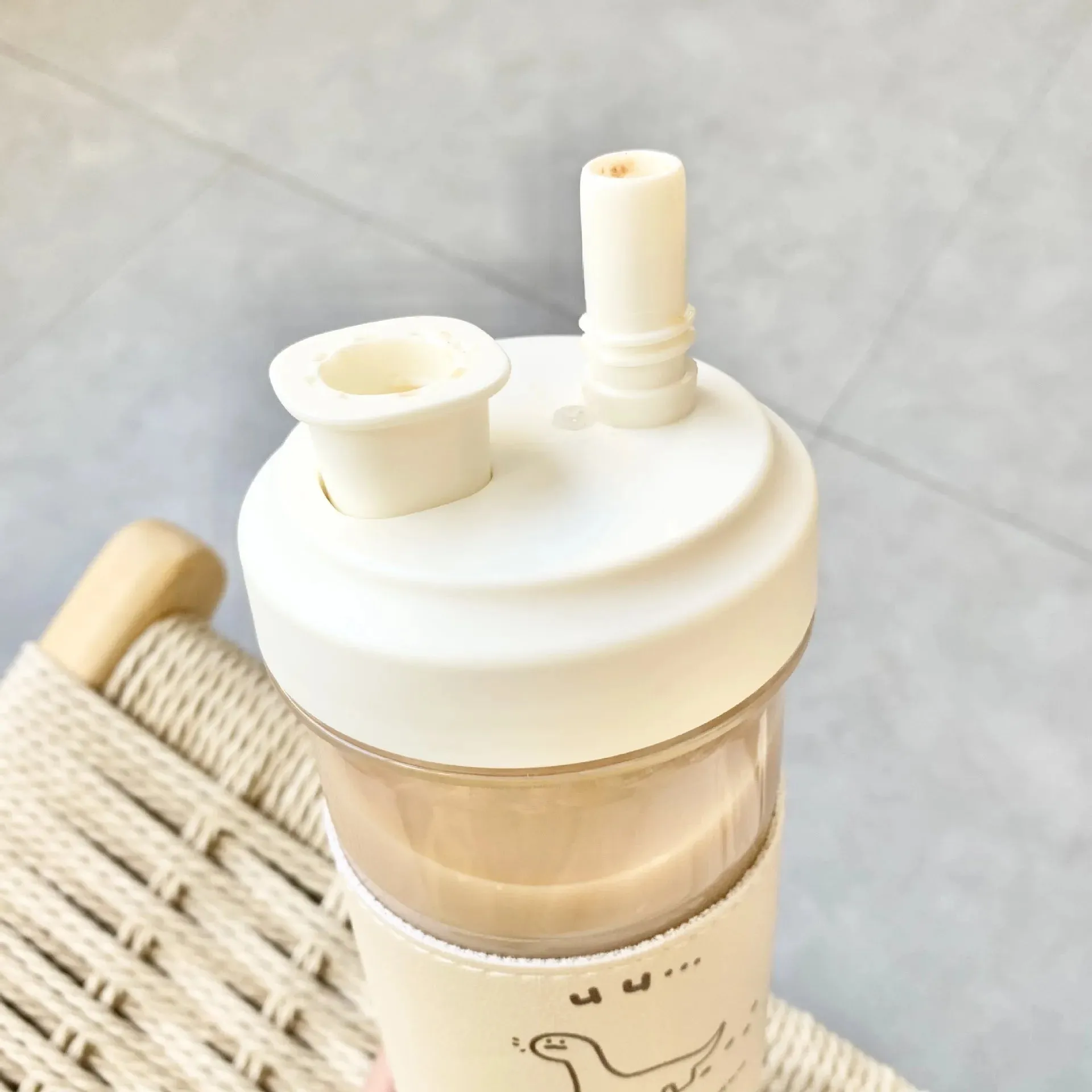 500/850ML Boba Tea Large Capacity Plastic Reusable Bottle