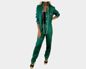 A. Regal Green organic silk loungewear - The Hamptons