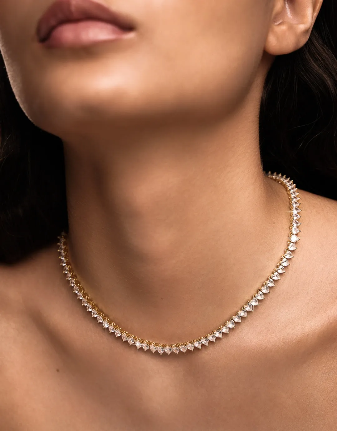 Amore Tennis Necklace In Silver