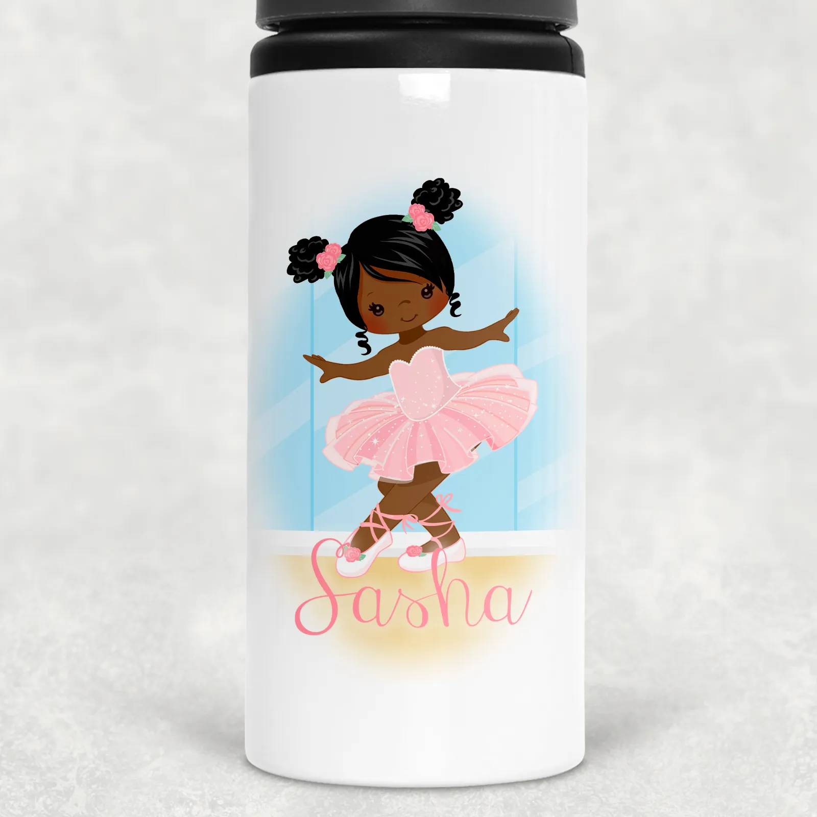 Ballet Room Personalised Aluminium Straw Water Bottle 650ml