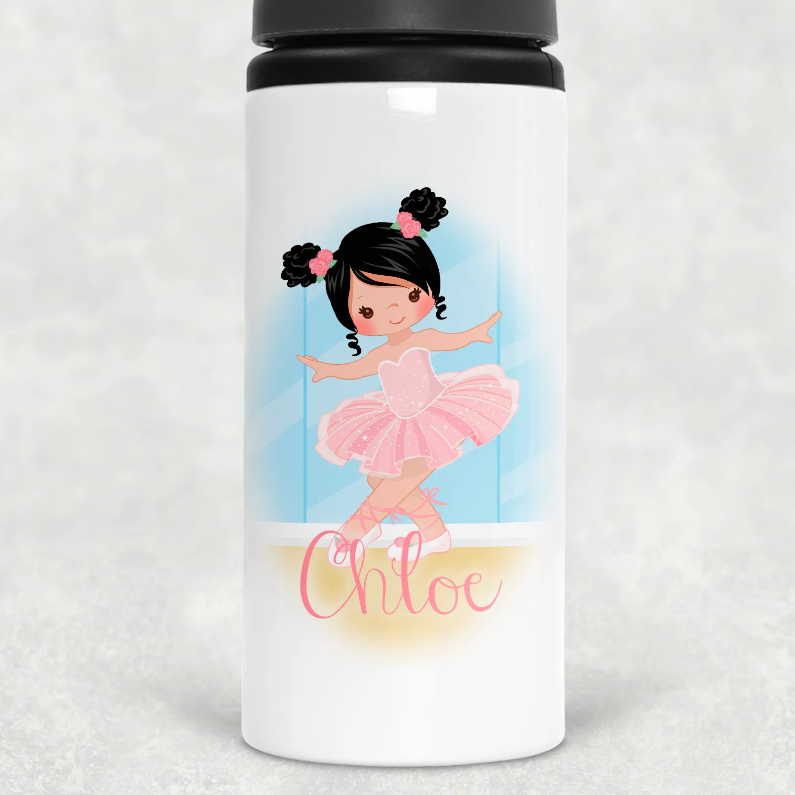 Ballet Room Personalised Aluminium Straw Water Bottle 650ml