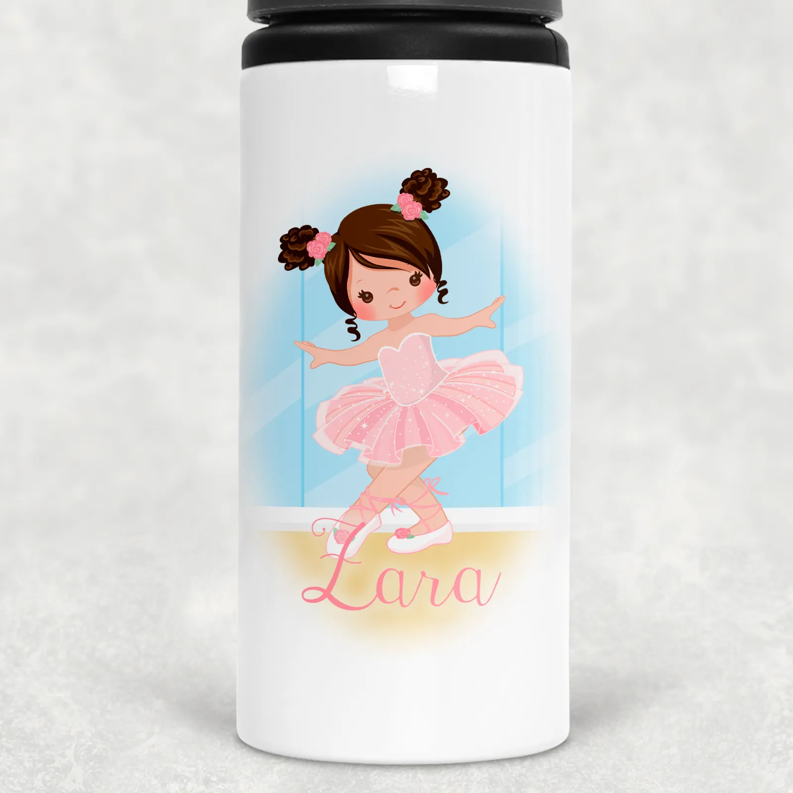 Ballet Room Personalised Aluminium Straw Water Bottle 650ml