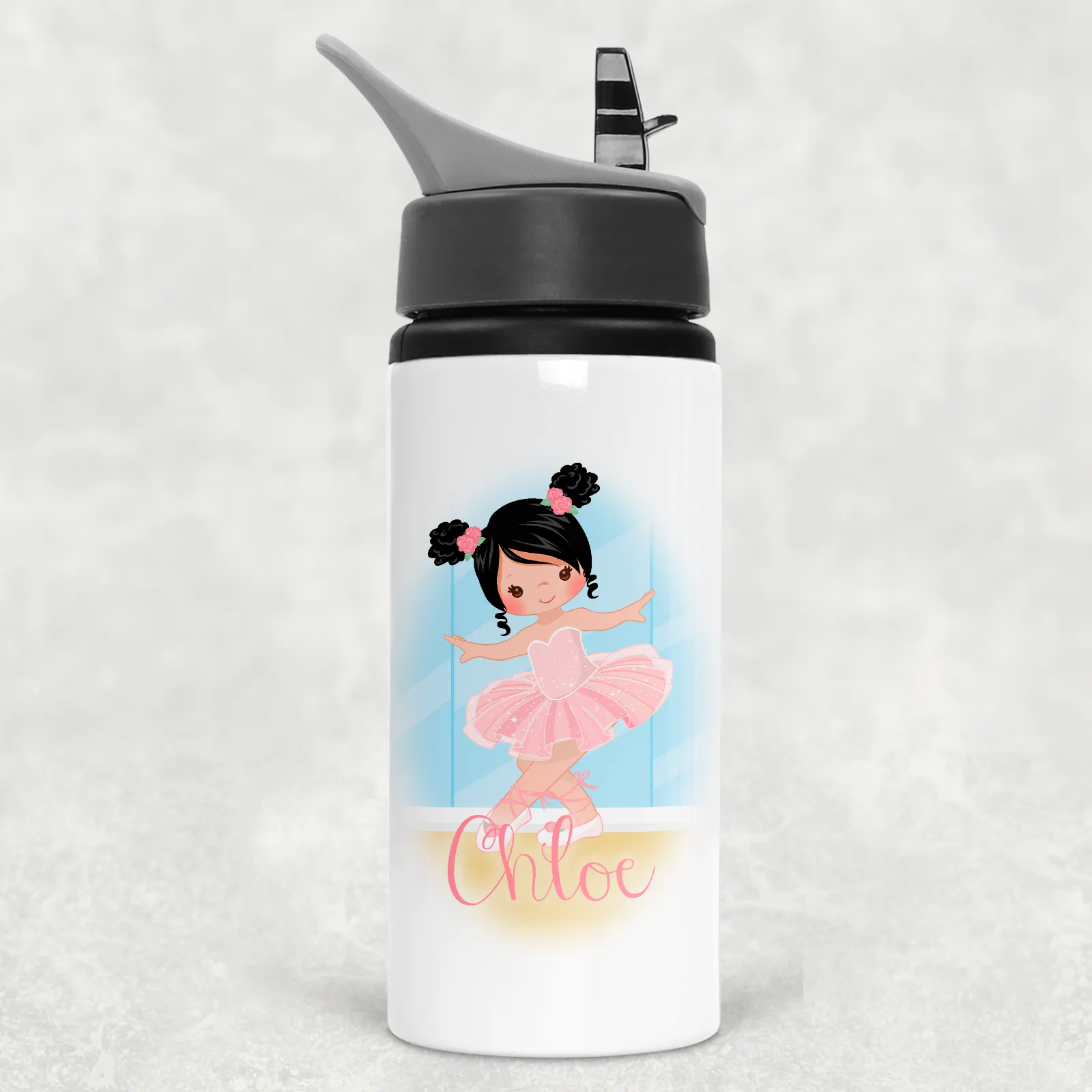Ballet Room Personalised Aluminium Straw Water Bottle 650ml