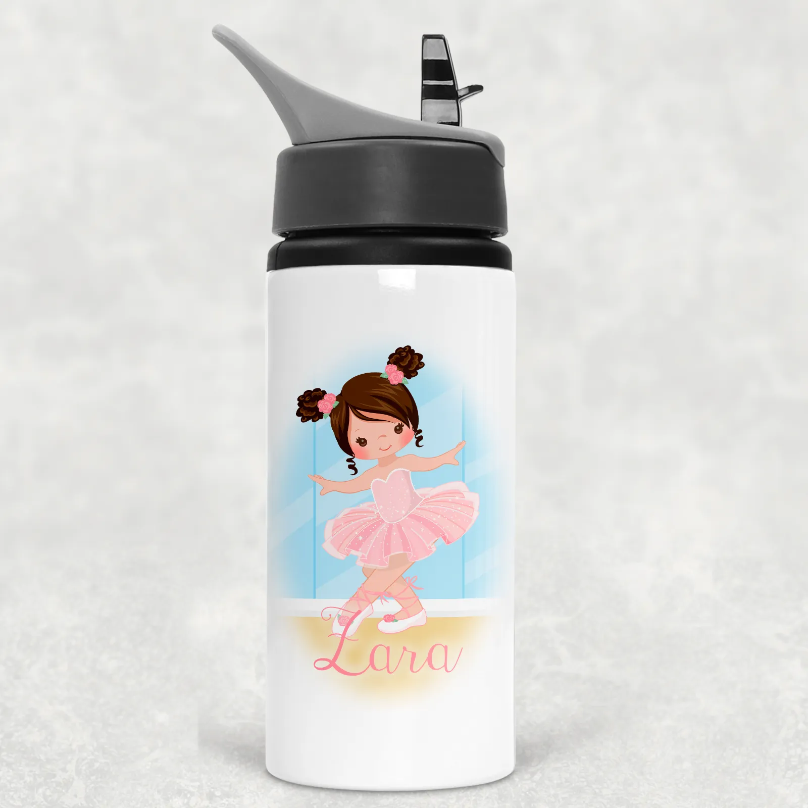 Ballet Room Personalised Aluminium Straw Water Bottle 650ml