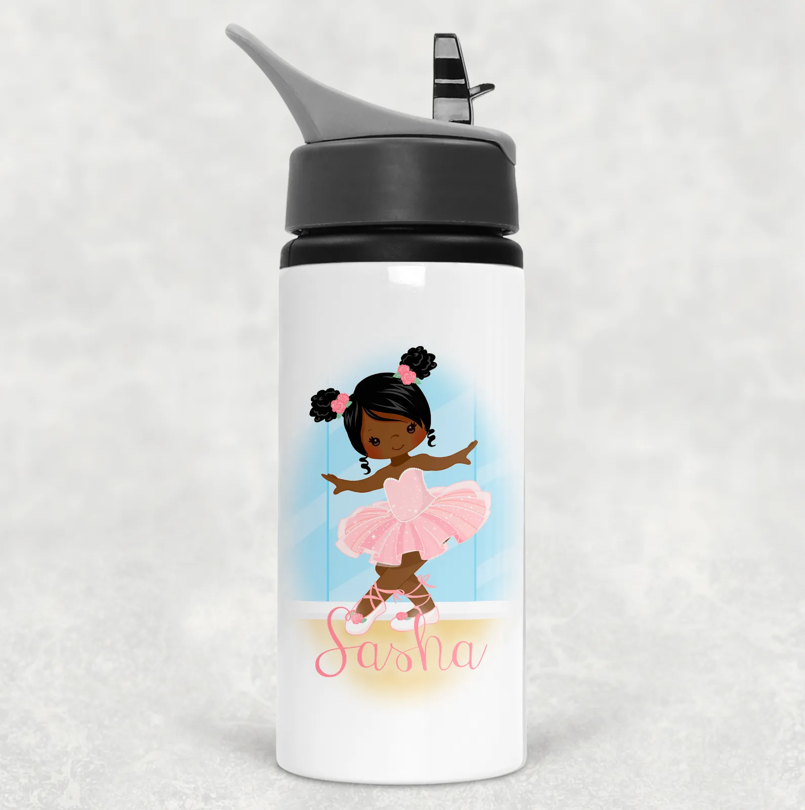 Ballet Room Personalised Aluminium Straw Water Bottle 650ml