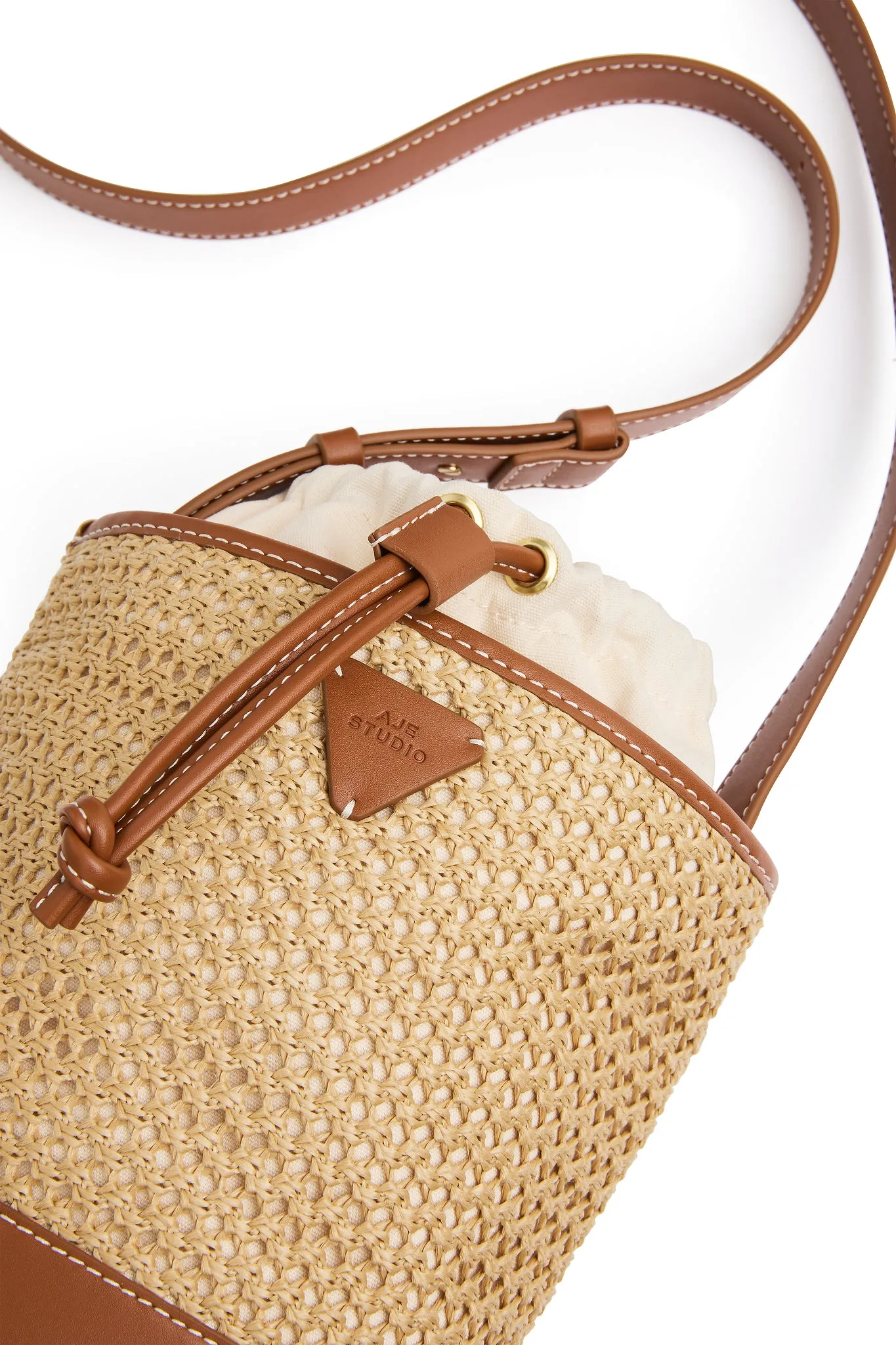 Beam Woven Bucket Bag