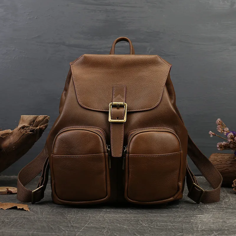 Black Leather Backpack Purse Ladies Leather Rucksack Bag For Women