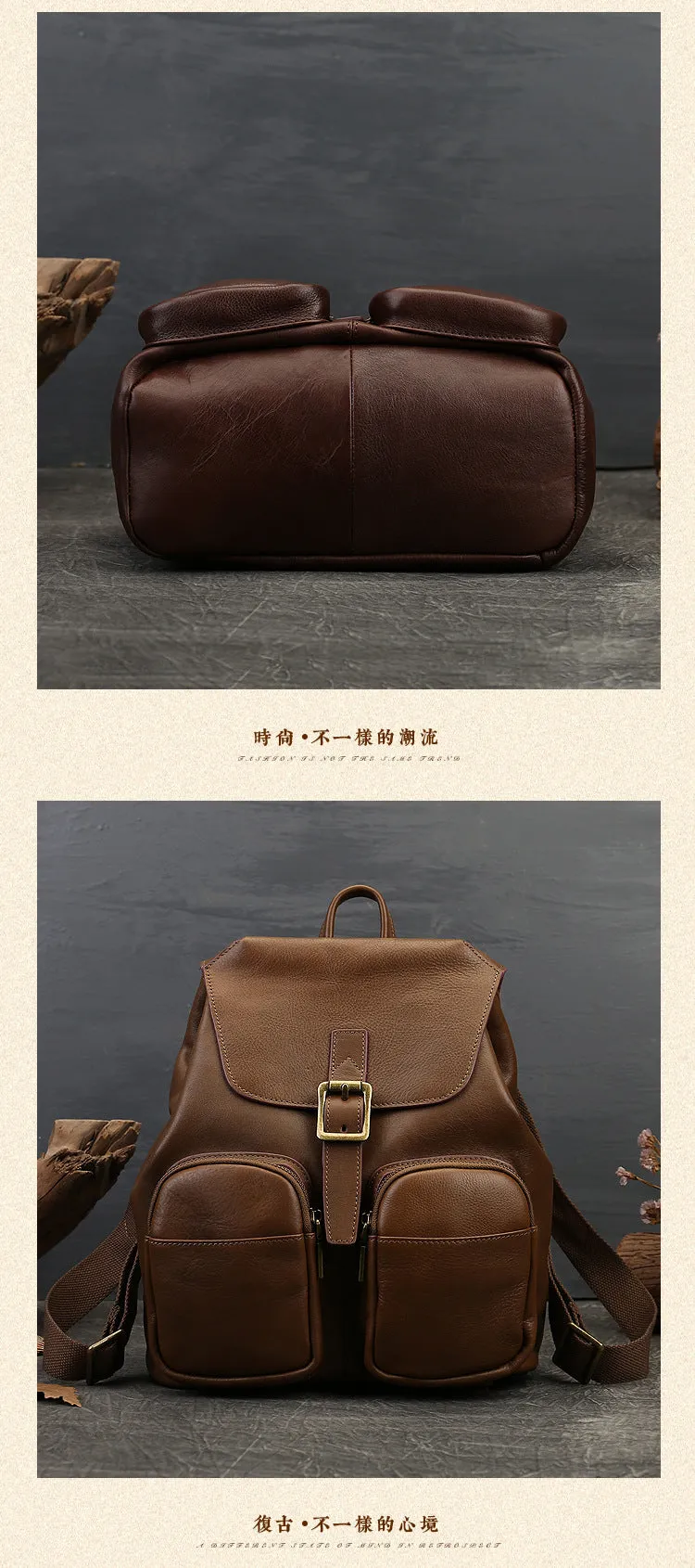 Black Leather Backpack Purse Ladies Leather Rucksack Bag For Women
