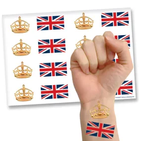 British Royal Temporary Tattoos - Sheet of 16