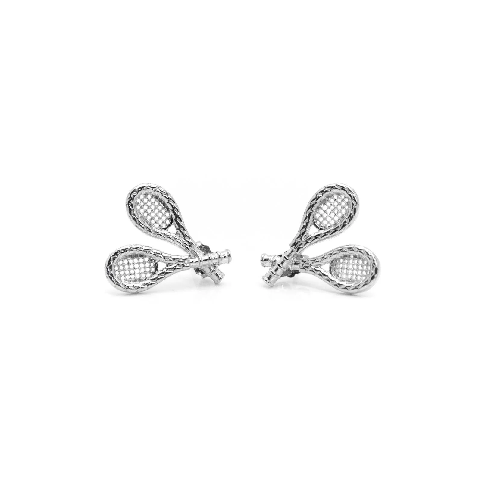 Classic Double Racquet Earrings