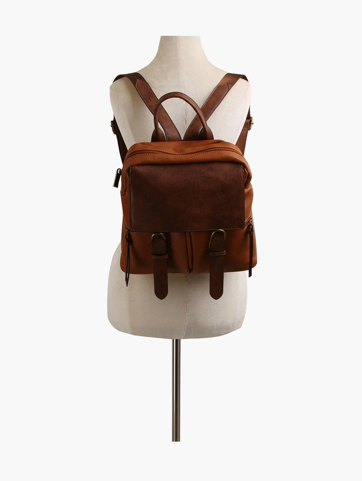 CMS046 Alice Leather Satchel Backpack