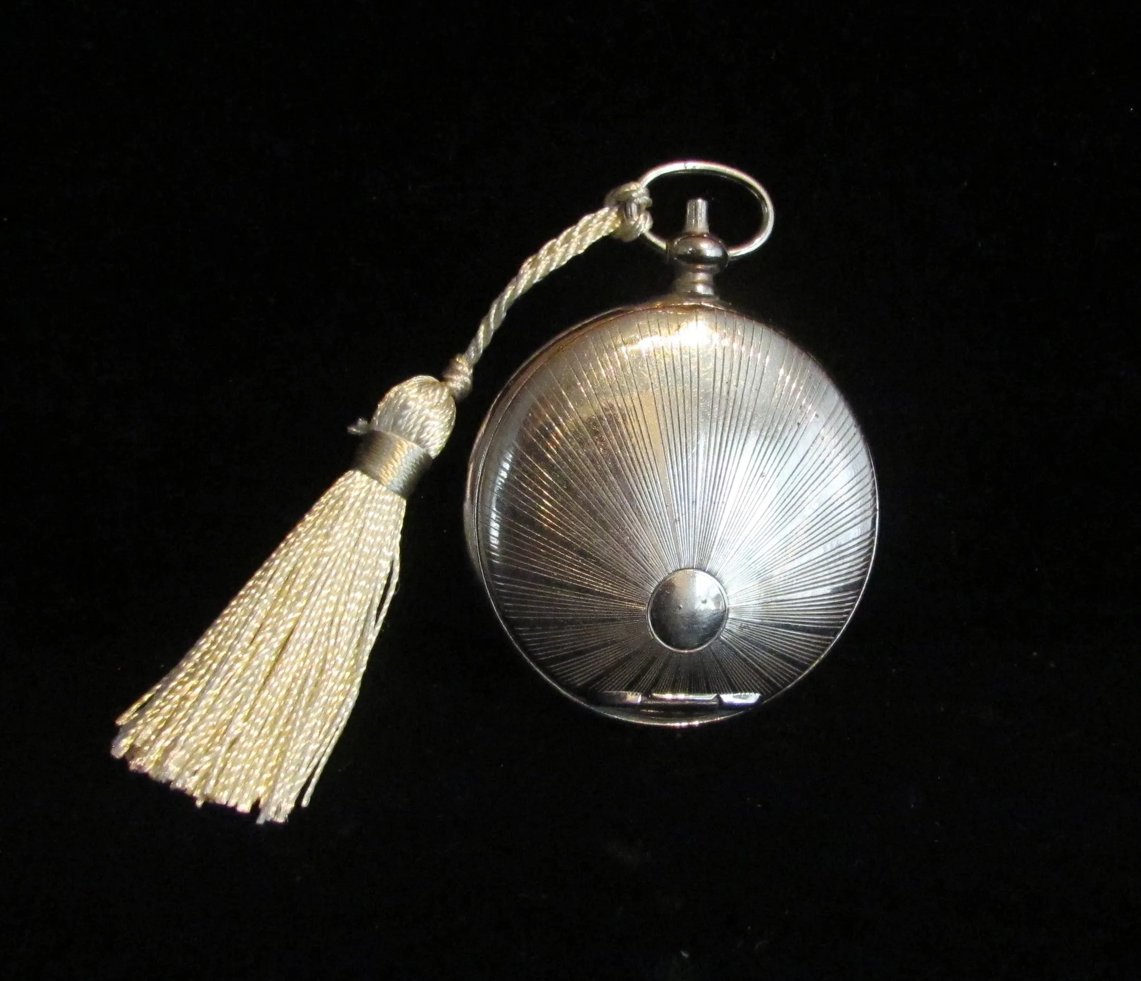 D.R.G.M.a. German Silver Pocket Watch Compact Vintage