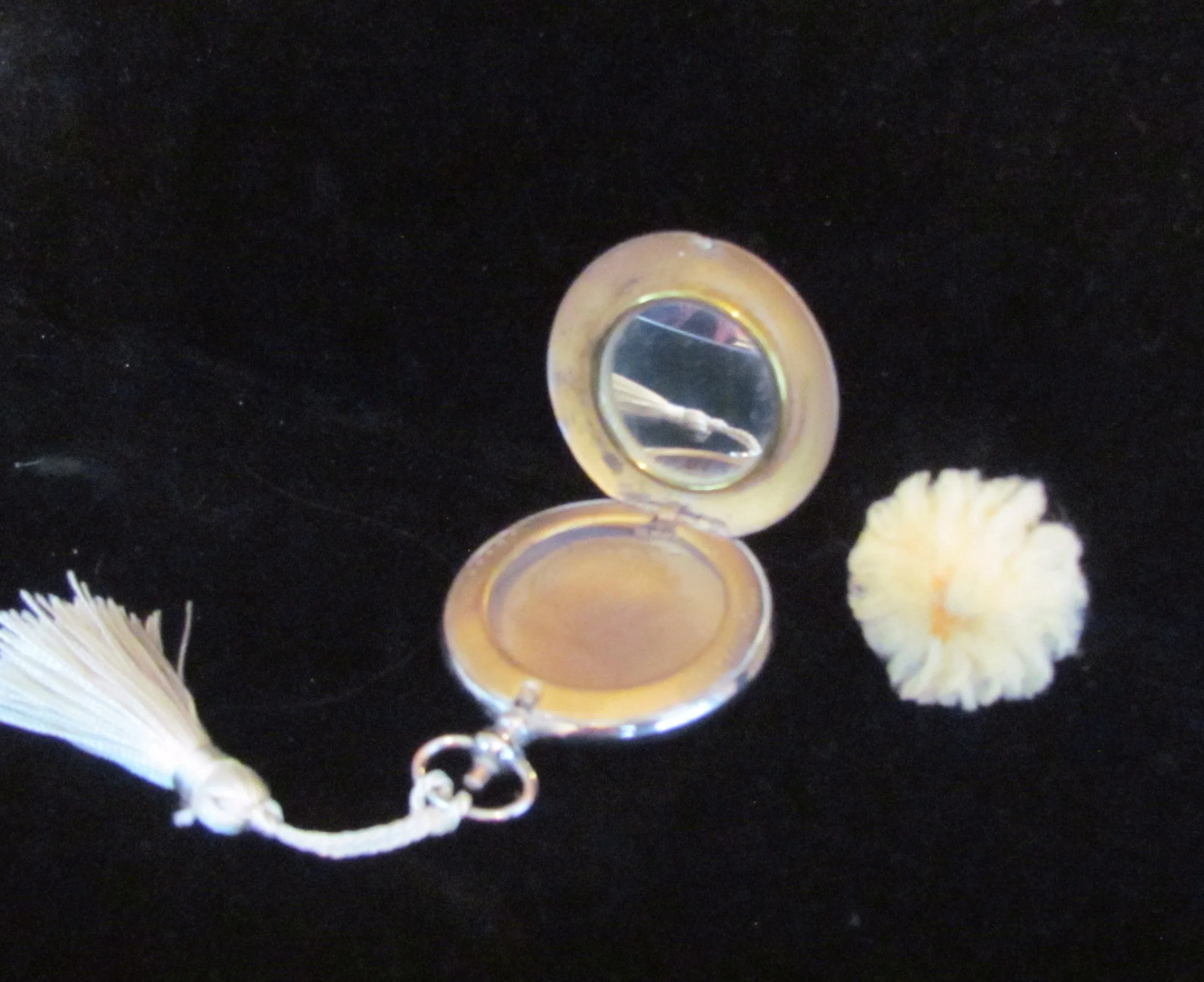 D.R.G.M.a. German Silver Pocket Watch Compact Vintage