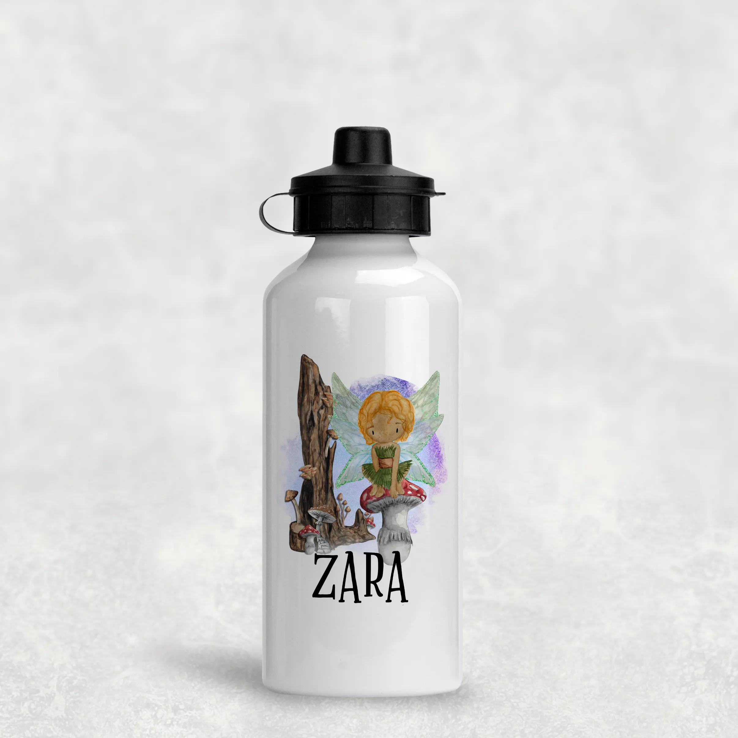Fairy Toadstool Personalised Aluminium Water Bottle 400/600ml