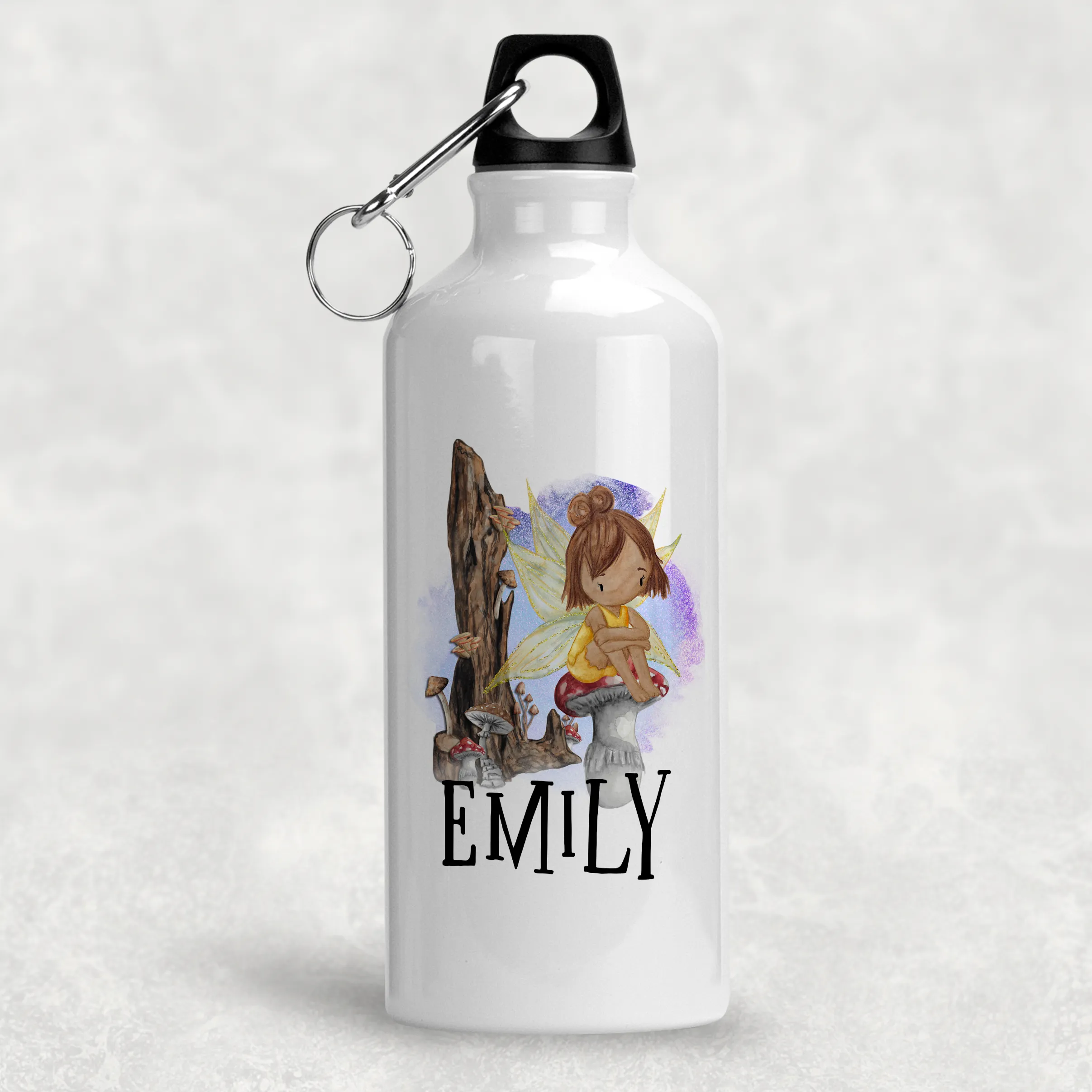 Fairy Toadstool Personalised Aluminium Water Bottle 400/600ml
