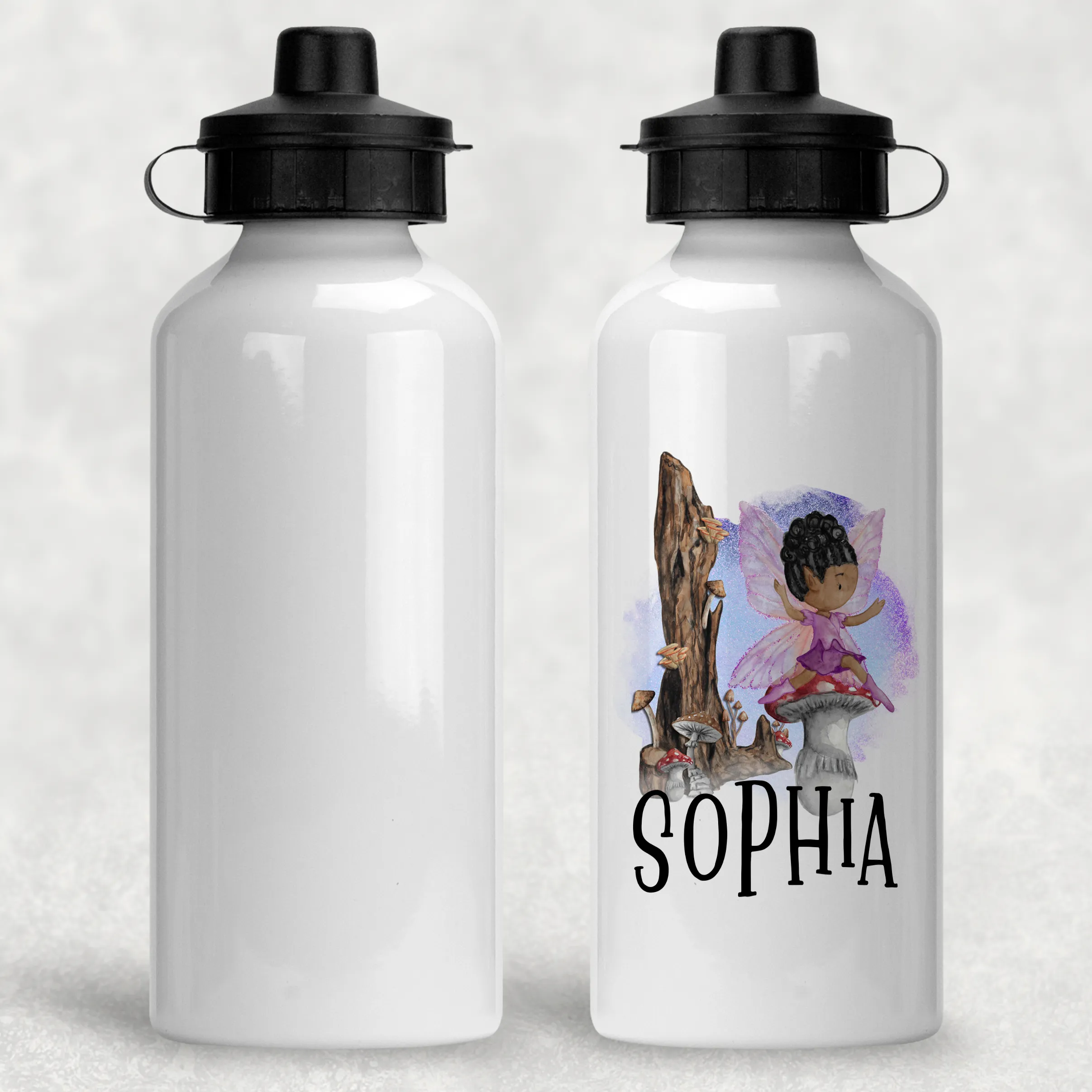 Fairy Toadstool Personalised Aluminium Water Bottle 400/600ml