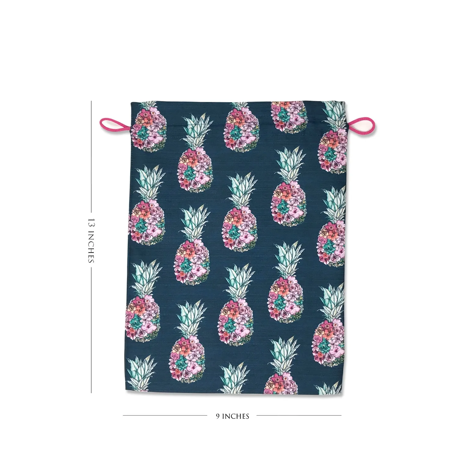 Floral Mosaic Drawstring Pouches
