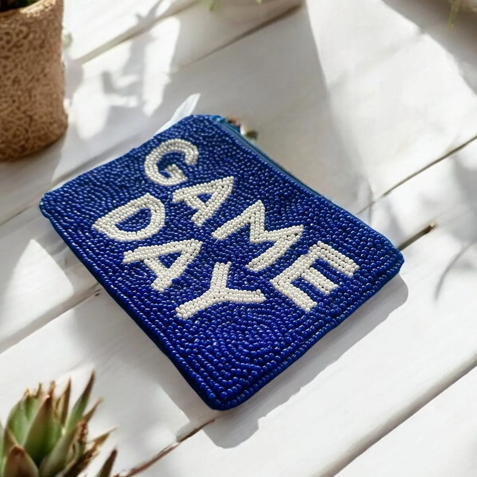 “Game Day” Beaded Coin Purse