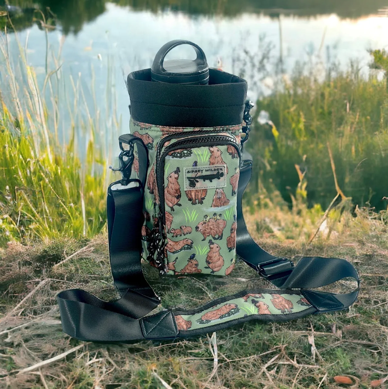 Happy Capys Water Bottle Carrier