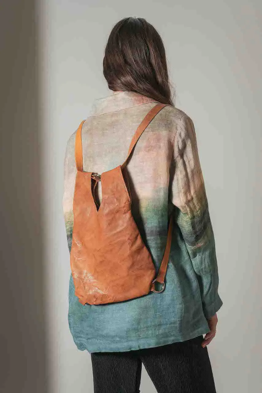 Harpers Italian Leather Zaino Back Pack in Cognac