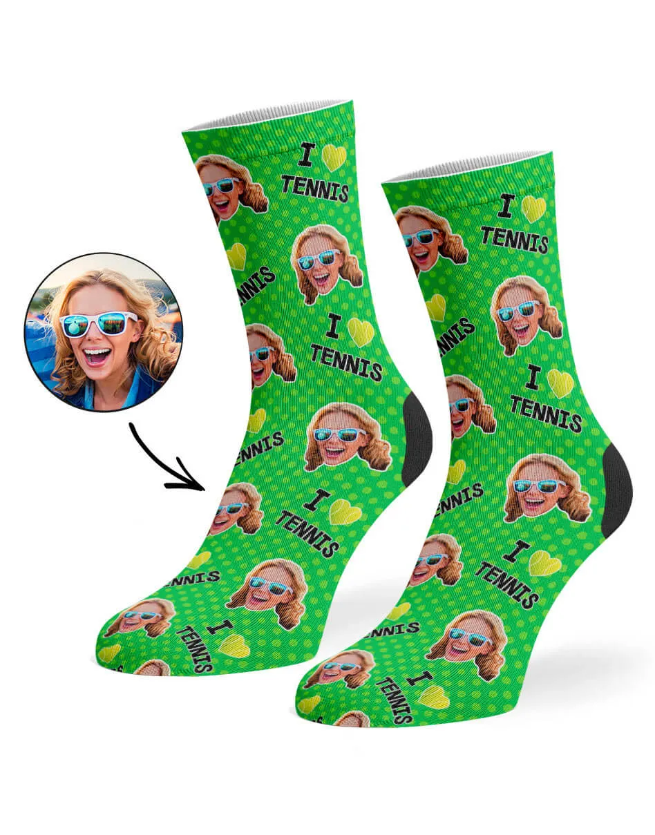 I Love Tennis Socks