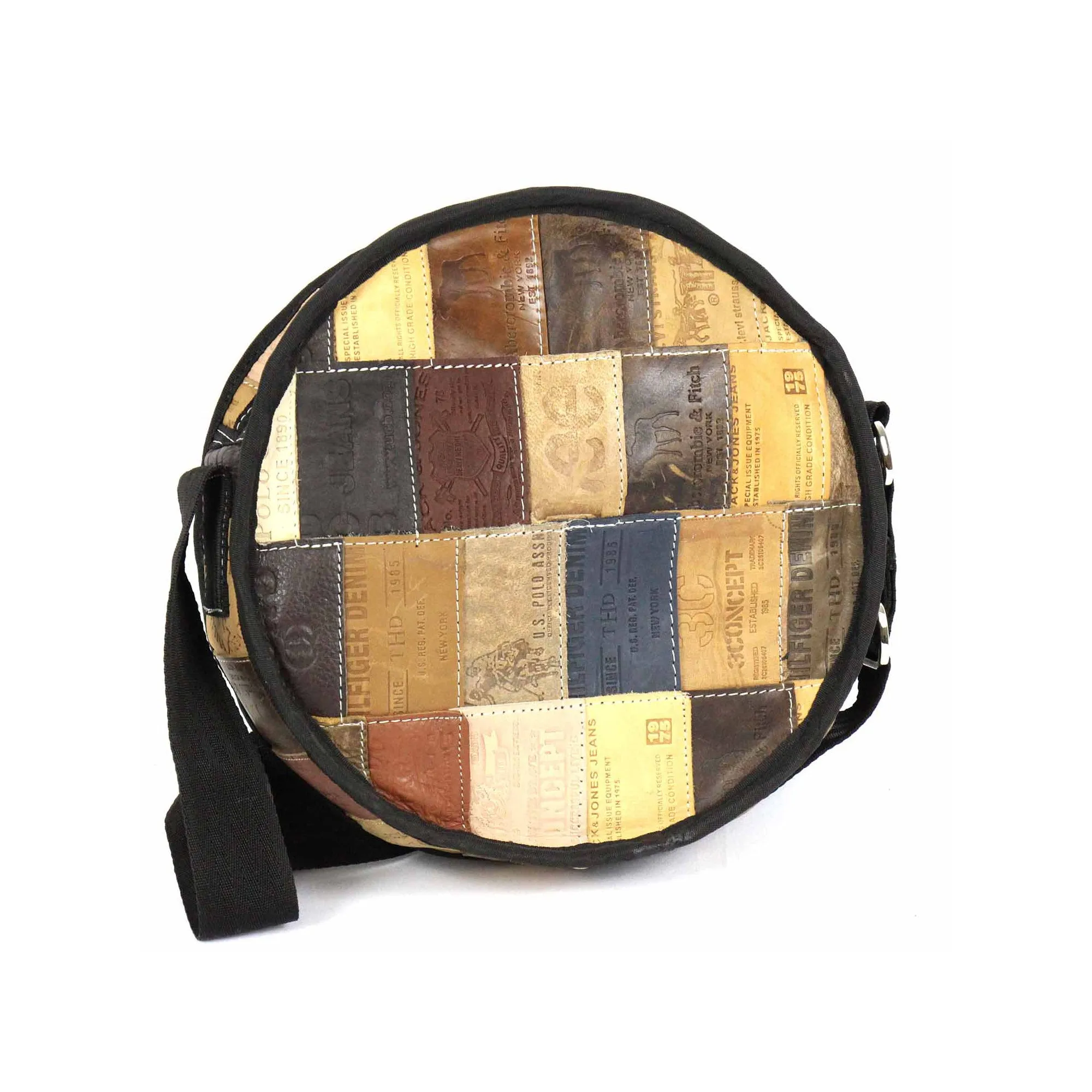 Jean Patch Round Shoulder Bag
