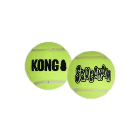 Kong Squeak Air Tennis Ball Large  3.25" - 2-Pack