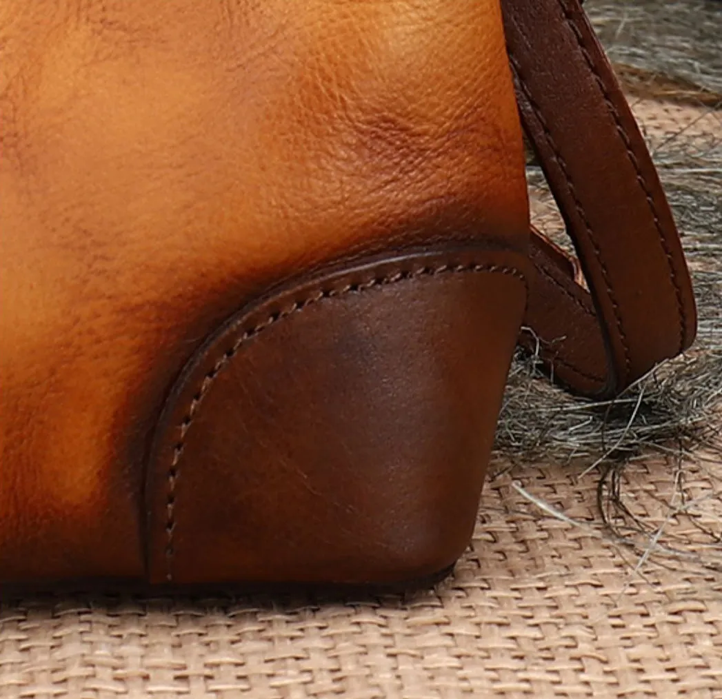 Ladies Shoulder Bucket Bag Leather Crossbody Bag For Women