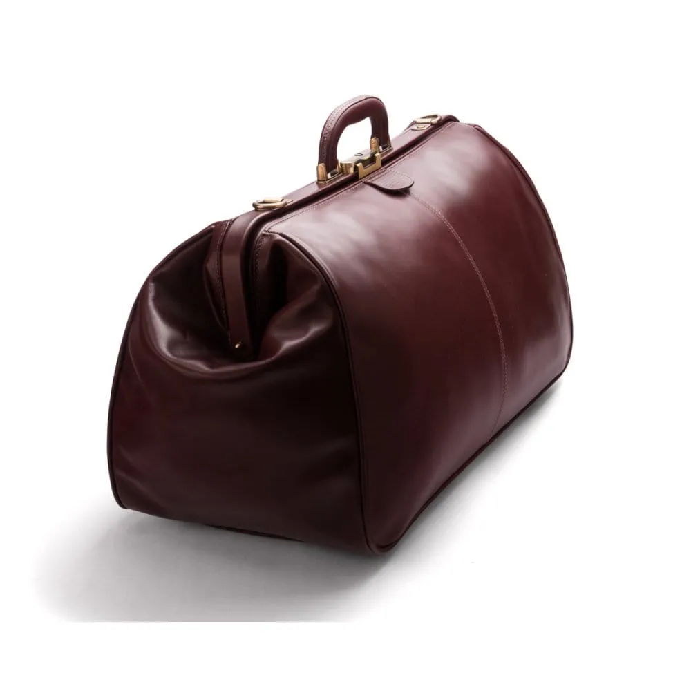 Large Leather Gladstone Holdall - Dark Tan