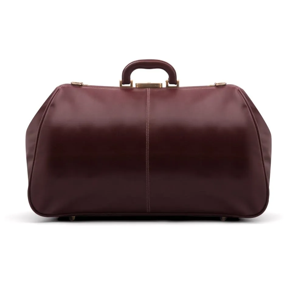 Large Leather Gladstone Holdall - Dark Tan