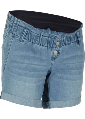 Maternity denim shorts with paper bag Bpc Bonprix Collection, blue