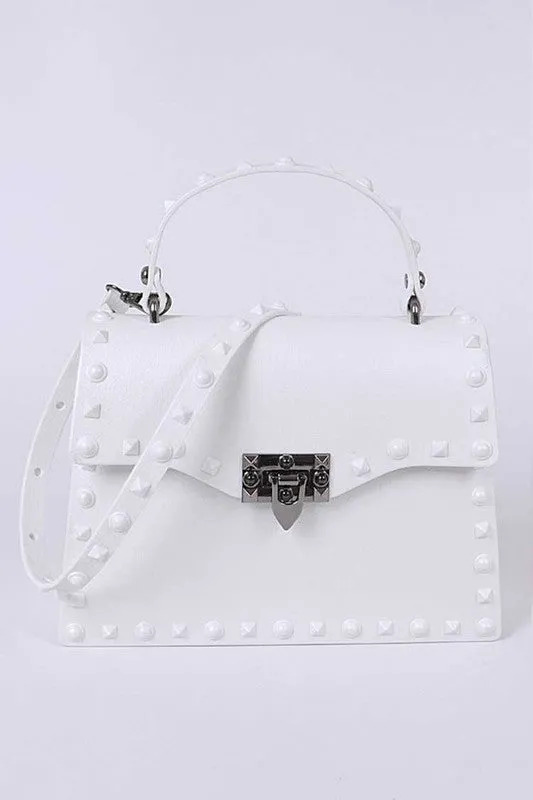 Matte Finish Studded Convertible Jelly Bag