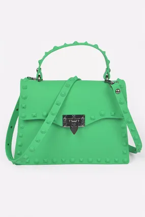 Matte Finish Studded Convertible Jelly Bag