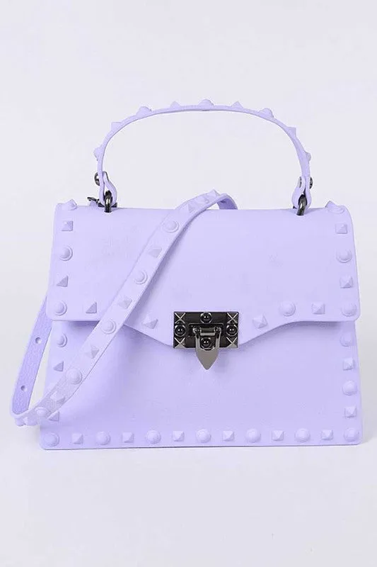 Matte Finish Studded Convertible Jelly Bag