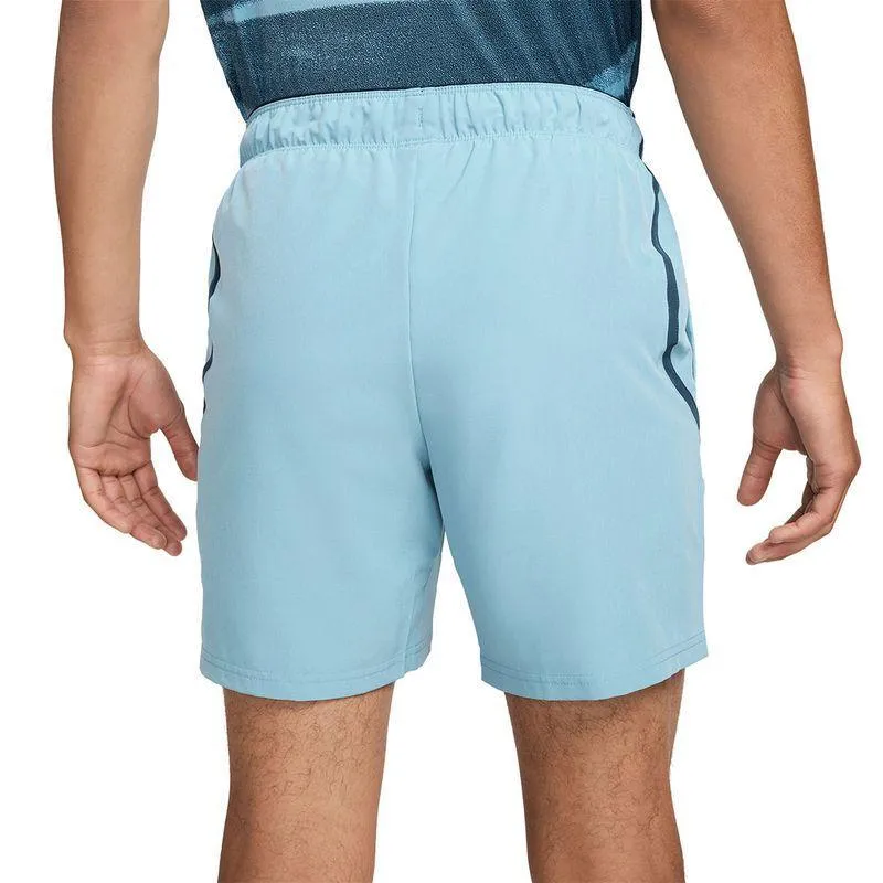 Men's Court Dri-FIT Advantage 7 Inch Tennis Short Denim Turq and Armory Navy