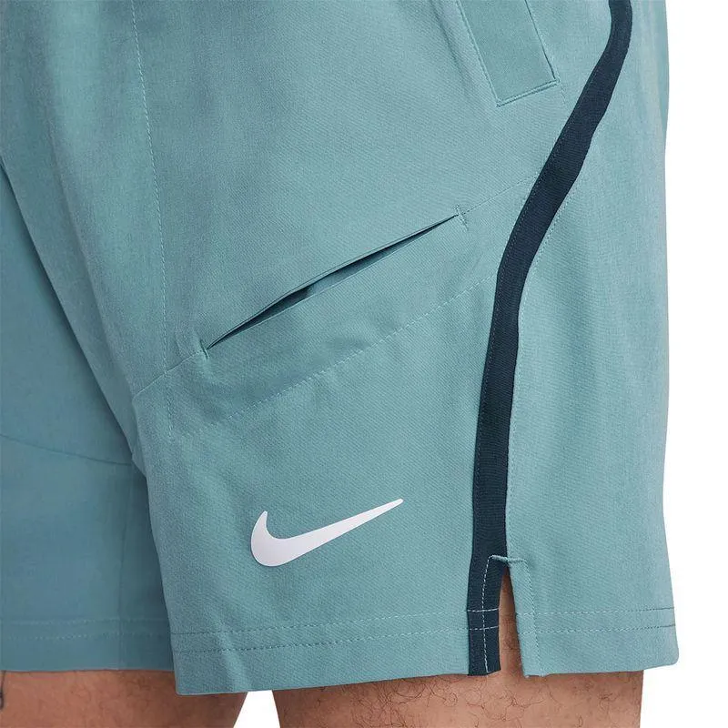 Men's Court Dri-FIT Advantage 7 Inch Tennis Short Denim Turq and Armory Navy