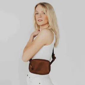 Nadya Nylon Bum Bag - Brown