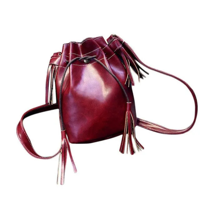 New Brand Design Women Bag Tassel Messenger Hobo Bag Leather Women Shoulder Bag  Female Mochila Escolar Feminina #YHSW