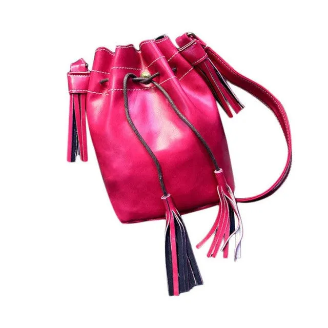 New Brand Design Women Bag Tassel Messenger Hobo Bag Leather Women Shoulder Bag  Female Mochila Escolar Feminina #YHSW