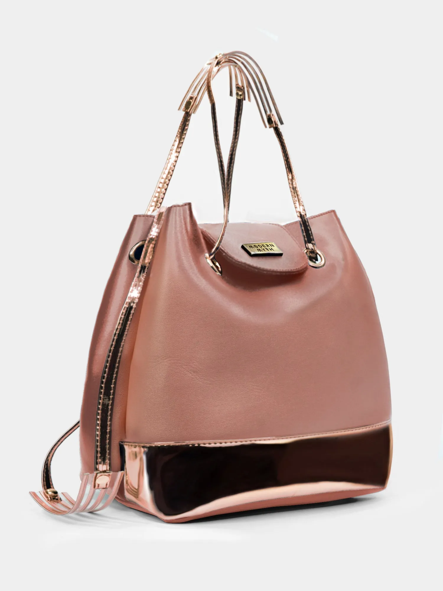 Peach & Rosegold Drawstring Bucket Bag | Modern Myth