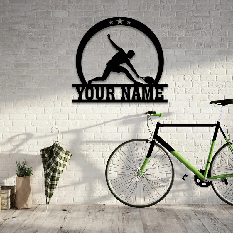 Personalized Male Tennis Star Player Metal Wall Art - Tennis Player Lover Gift - Sport Sign - Birthday Gift