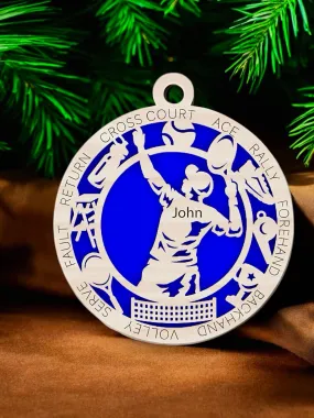 Personalized Tennis Christmas Ornament