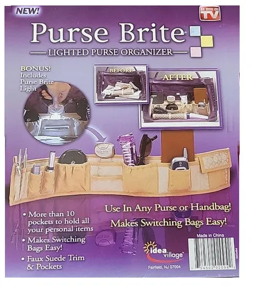 Purse Brite Handbag Lighted Organizer