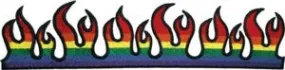 Rainbow Flame Strip Patch