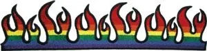 Rainbow Flame Strip Patch