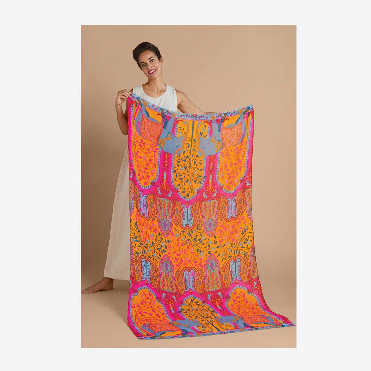 REGAL ELEPHANT PRINT SCARF