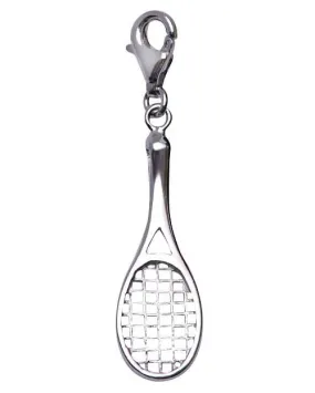 Silver Tennis Racket Charm