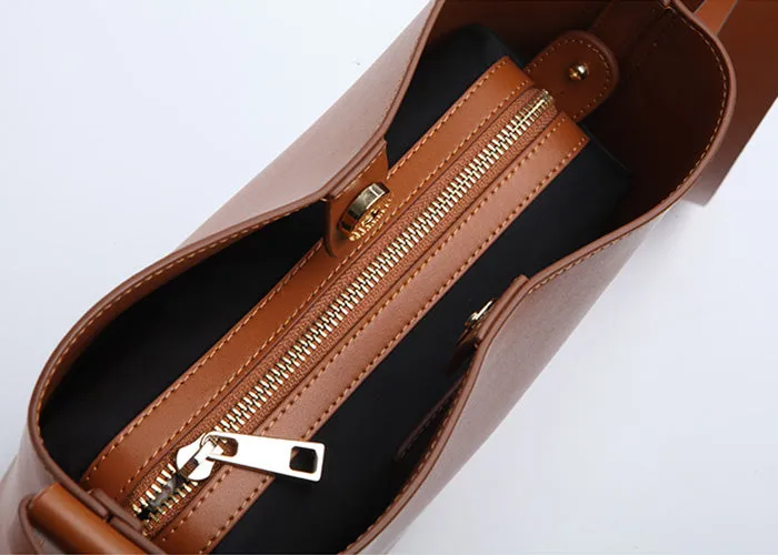 Simplify Bucket Bag Womens Leather Crossbody Bags Shoulder Bag for Women