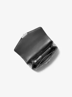 Soho Small Studded Quilted Patent Leather Shoulder Bag